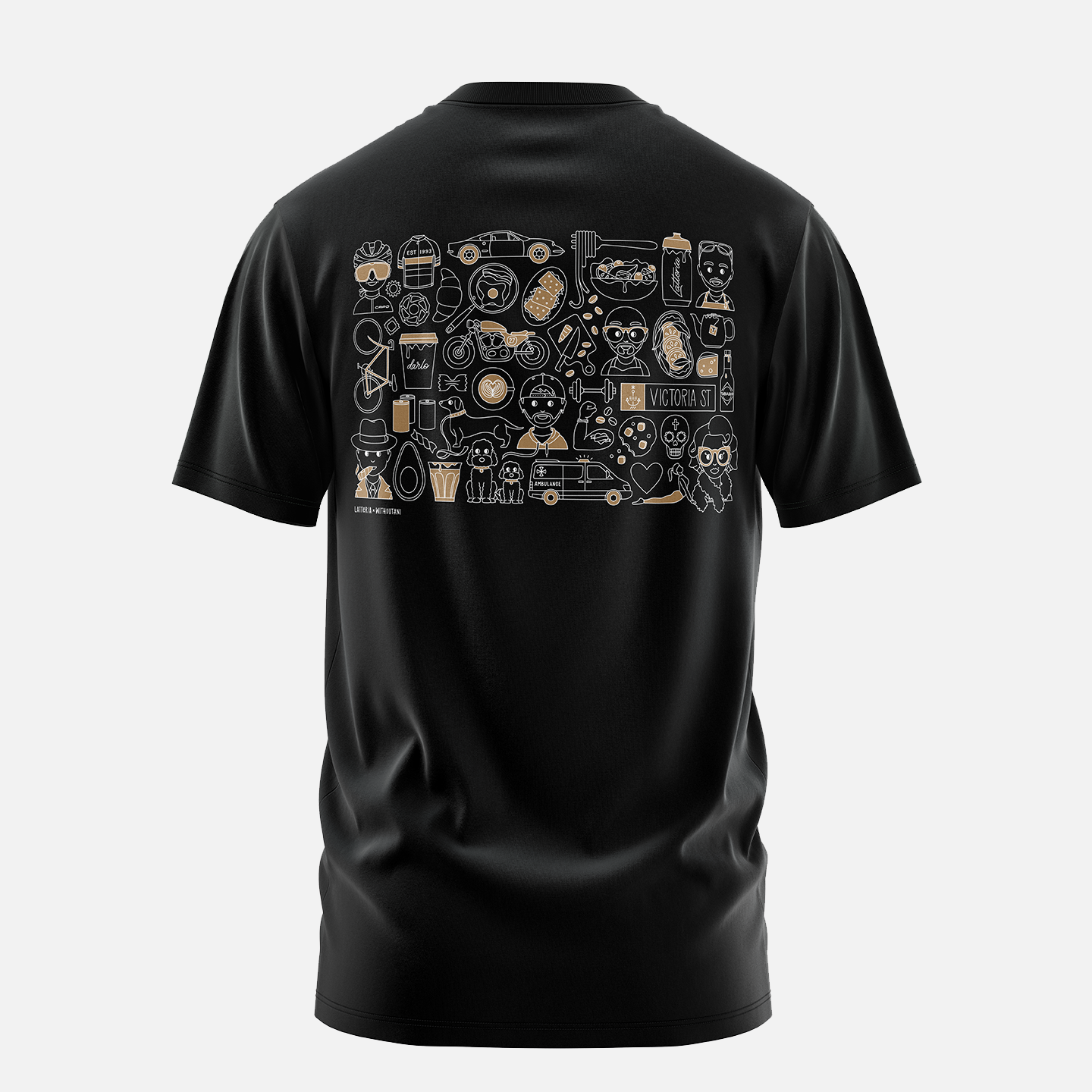 DAC x Withoutani for Latteria T-Shirt Black