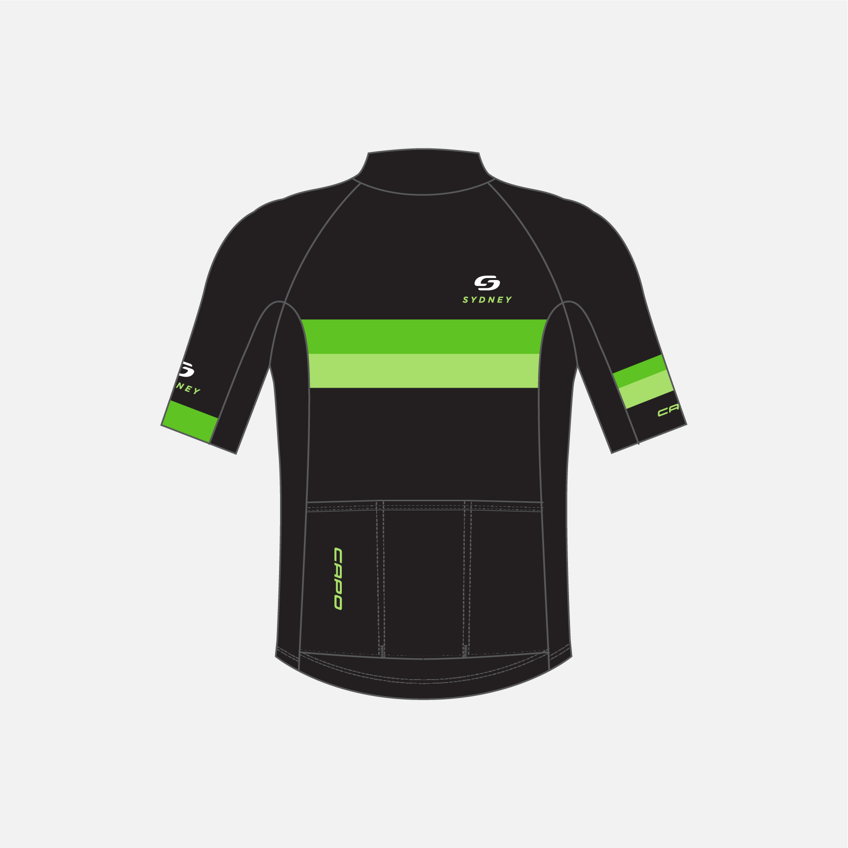 Clarence St Cyclery x Capo Shop Jersey Black