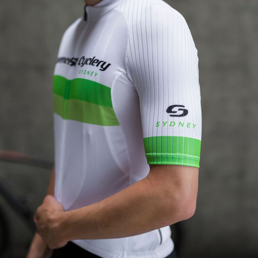 Clarence St Cyclery x Capo Shop Jersey White
